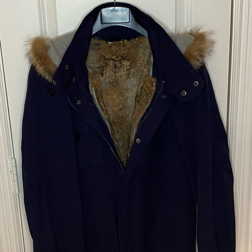 Size Large La Rok Lux Fox Fur Military Jacket with Vest Never Worn